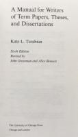 A Manual for Writers of Term Papers, Theses, and Dissertations  6th Edition 