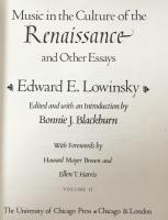 Music in the Culture of the Renaissance and Other Essays Volume Ⅱ