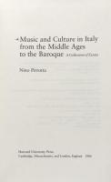 Music and Culture in Italy from the Middle Ages to the Baroque: A Collection of Essays (Studies in the History of Music 1)


