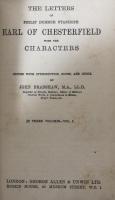 The Letters of Philip Dormer Stanhope Earl of Chesterfield with the Characters  (Three vols complete)
