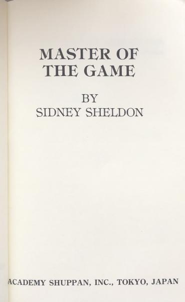 Master of the Game (Sidney Sheldon) / 古本、中古本、古書籍の通販は