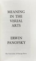 Meaning in the Visual Arts