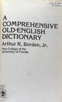 A Comprehensive Old-English Dictionary