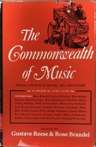 Art,　and　古本、中古本、古書籍の通販は「日本の古本屋」　In　of　日本の古本屋　Brandel(editors))　on　The　Culture(Gustave　Honor　Curt　Reese/Rose　of　History,　Commonwealth　Writings　in　Music　富士書房　Music:　Sachs: