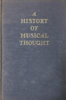 A History of Musical Thought
