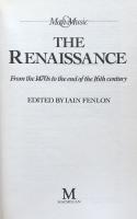 The Renaissance: From the 1470s to the end of the 16th century (Man and Music)

