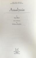 Analysis(The New Grove Handbooks in Music)