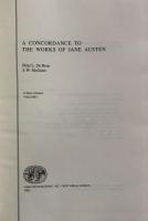 A Concordance to the Works of Jane Austen Complete 3 Volume Set