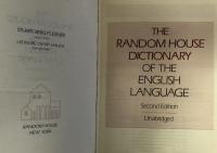 The Random House Dictionary of the English Language  Second Edition Unabridged