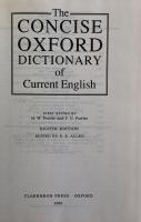 The Concise Oxford Dictionary of Current English 