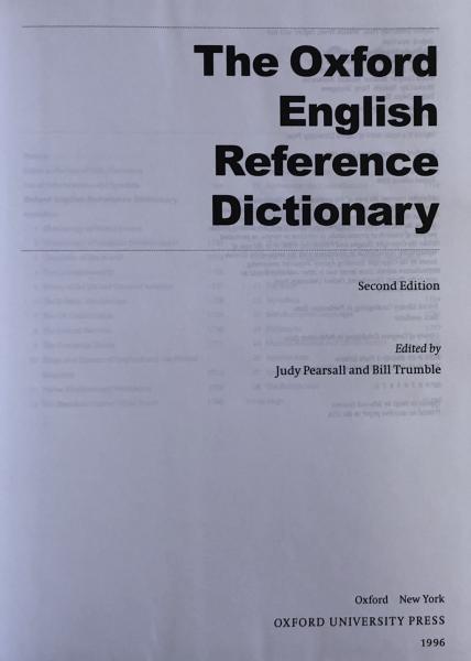 The Oxford English Reference Dictionary Second Edition(Judy