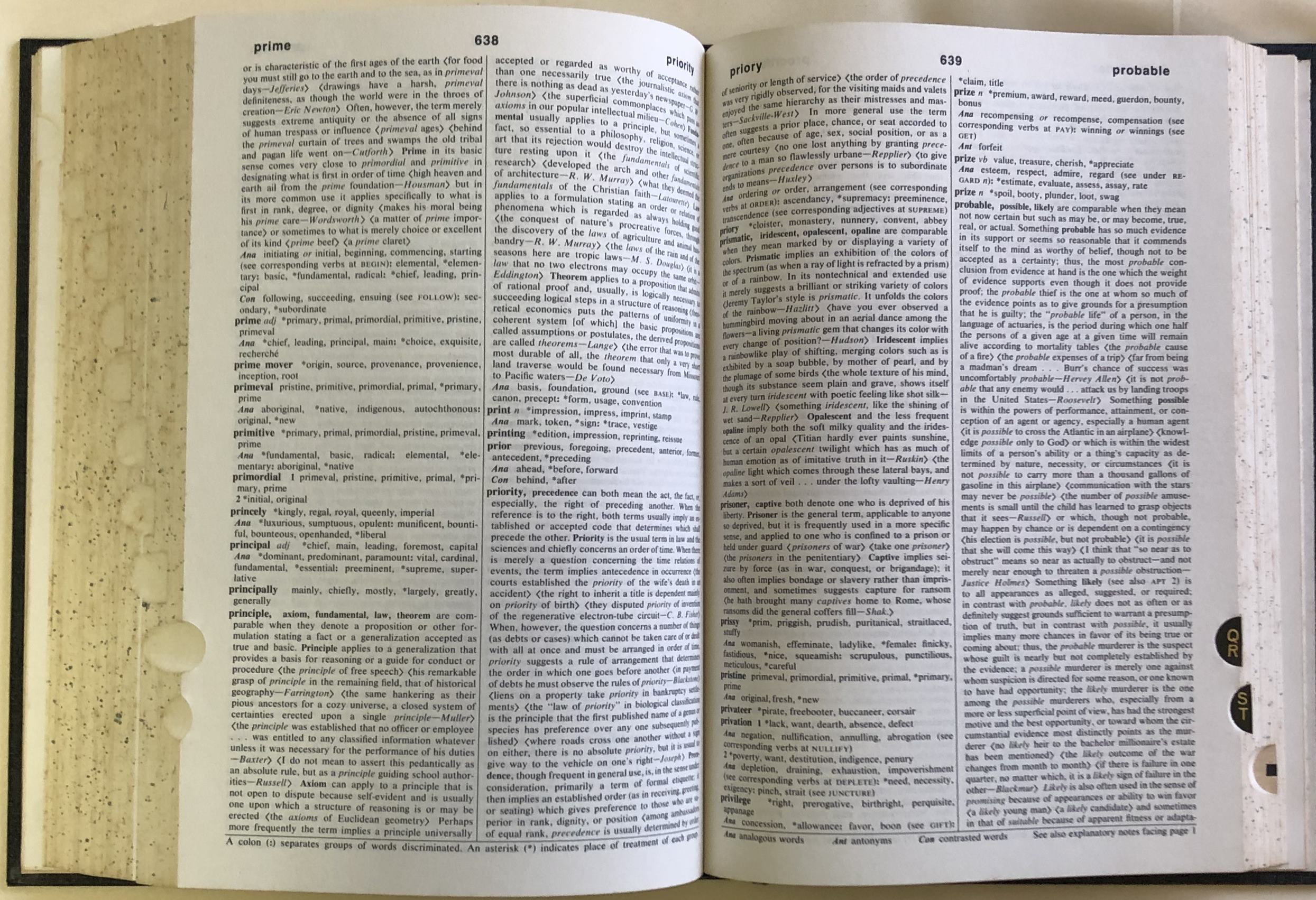 ウェブスター新同意語辞典 英語版(Philip B.Gove(Editor in