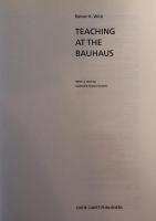 Teaching at the Bauhaus