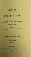 A History of Prices, and of The State of the Circulation 1792 to 1856