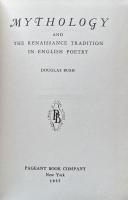Mythology and the Renaissance Tradition in English Poetry