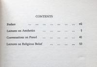 Lectures and Conversations on Aesthetics, Psychology and Religious Belief