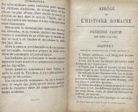 COURS ABREGE D'HISTOIRE ROMAINE DEPUIS LA FONDATION DE ROME JUSQU'A L'INVASION DES BARBARES A L'USAGE DES INSTITUTIONS ET DES AUTRES ETABLISSEMENTS D'INSTRUCTION PUBLIQUE