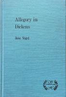 Allegory in Dickens　（Studies in the Humanities No.17 Literature)