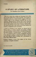 A Study of Literature: For Readers and Critics(The Norton Library)