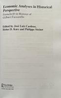 Economic Analyses in Historical Perspective (Routledge Studies in the History of Economics)

