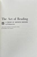 The Act of Reading: A Theory of Aesthetic Response