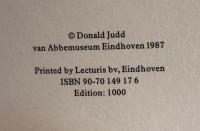 Donald Judd:Complete writings 1975-1986