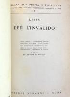 N.9 Lisia. Per L'invalido(Collana Avia Pervia Testi Greci Con Costruzione Traduzione E Verbi)