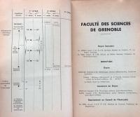 Université Grenoble  Faculté des sciences 1967-1968

