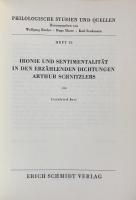 Ironie und Sentimentalität in den erzählenden Dichtungen Arthur Schnitzlers. (Philologische Studien und Quellen, Heft 42)