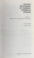 Oxford Dictionary of Current Idiomatic English  Volume 1: Verbs with Prepositions and Particles