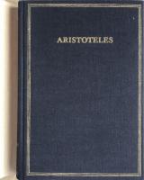 Aristoteles Werke in Deutscher Übersetzung Band 1 Teil 1: Kategorien