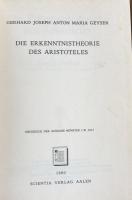 Die Erkenntnistheorie des Aristoteles (Neudruck der Ausgabe Ausgabe Münster I.W. 1917)