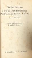 Facta et dicta memorabilia＝Denkwürdige Taten und Worte   Lateinisch/Deutsch (Universal-Bibliothek Nr.8695(4))