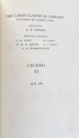 Cicero XI:Pro Archia. Post Reditum in Senatu. Post Reditum ad Quirites. De Domo Sua. De Haruspicum Responsis. Pro Plancio(Loeb Classical Library No.158)