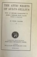 Attic Nights of Aulus Gellius in Three Volumes Complete (Loeb Classical Library No.195・200・212)