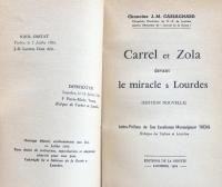 Carrel et Zola devant le miracle à Lourdes