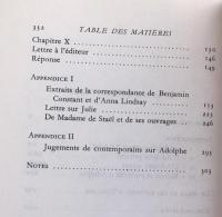 Adolphe: Anecdote trouvée dans les papiers d'un inconnu. Extraits de la correspondance de Benjamin Constant avec Anna Lindsay. Lettre sur Julie. De Madame de Stael et de ses ouvrages