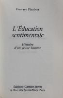 L'education sentimentale. Histoire d'un jeune homme