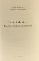 Le récit de rêve : Fonctions, thèmes et symboles