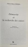 Démocrite et la recherche des causes (Collection philosophies antiques) 
