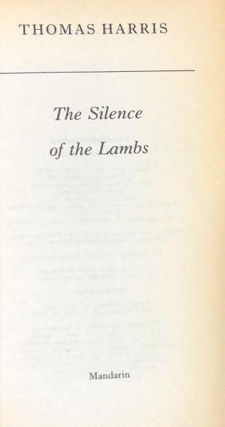 THE SILENCE OF THE LAMBS トマス・ハリス Amazon.co.jp: The Silence of the Lambs : 本