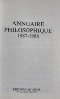 Annuaire philosophique (1987-1988) 
