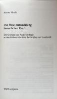 Die freie Entwicklung innerlicher Kraft. Die Grenzen der Anthropologie in den frühen Schriften der Brüder Humboldt