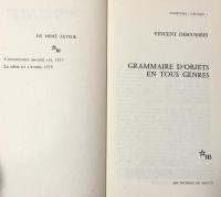GRAMMAIRE D'OBJETS EN TOUS GENRES