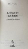 Le Recours aux forêts : La tentation de Démocrite


