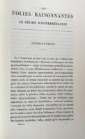 Les folies raisonnantes : le delire d'interprétation 