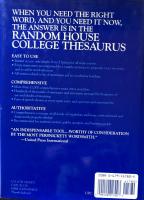 Random House College Thesaurus