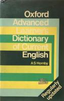 Oxford Advanced Learner's Dictionary of Current English