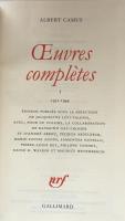 Albert Camus: Œuvres complètes Tome Ⅰ・Ⅱ・III・Ⅳ (1931-1948)(1949-1959)（Bibliothèque de la Pléiade）