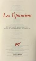 Les Épicuriens (Bibliothèque de la Pléiade)
